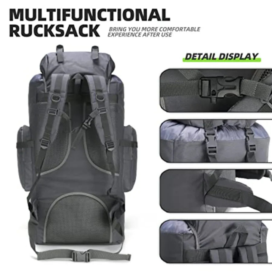 100L Camping Hiking Backpack Molle Rucksack Military Camping Backpacking Daypack
