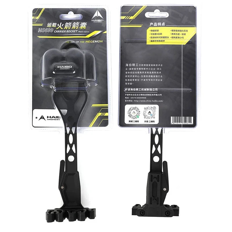 Arrow Quiver 4-Arrow Quick Release Nylon Pouch with EVA Insert for Compound Bow Outdoor Hunting Target Shooting Sports