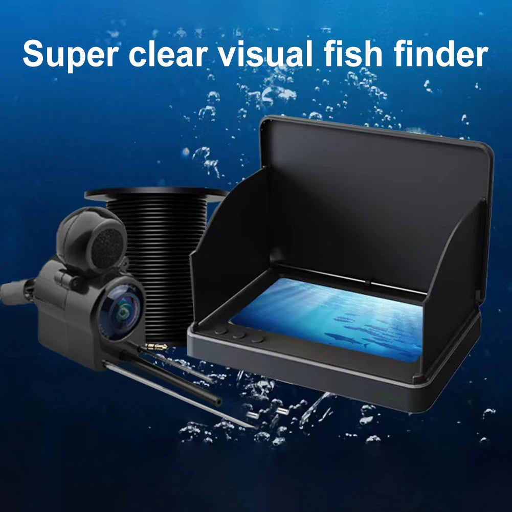 Underwater Fishing Camera 4.3 Inch IPS Monitor Fish Finder Night Vision Waterproof 15/20/30m Cable for Ice Boat and Lake Fishing