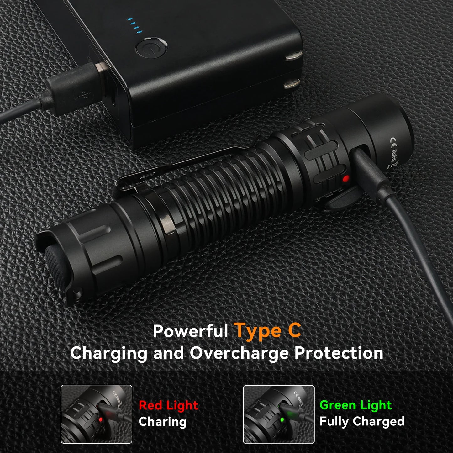 Wurkkos TD02 Tactical Flashlight 2000 Lumens 18650 Rechargeable Battery Direct Shipping from Overseas Warehouse