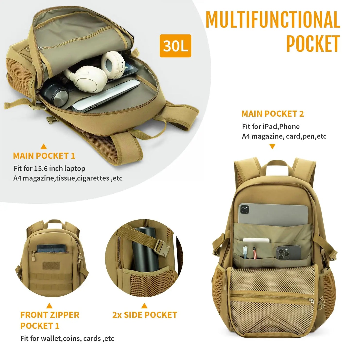 10L Compact Outdoor Backpack For Hiking Camping Trekking Travel