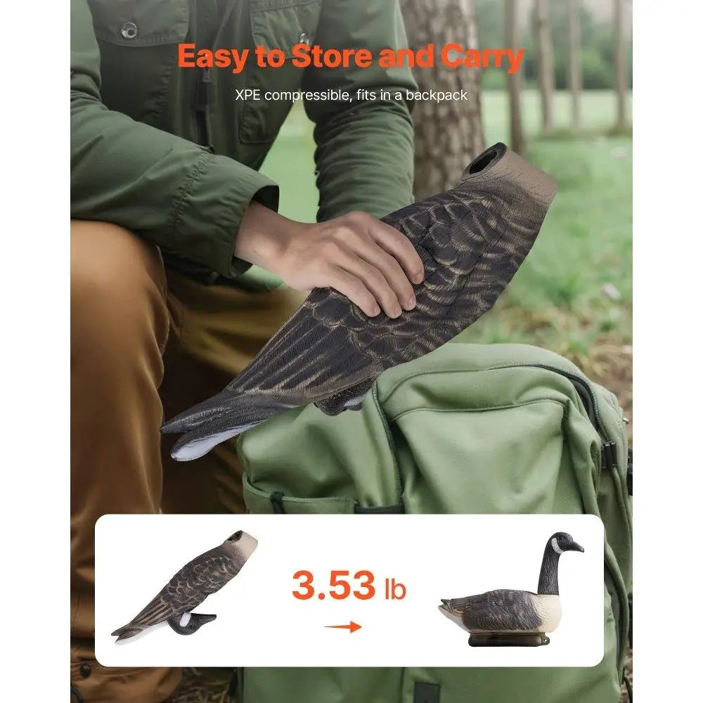 Realistic Outdoor Goose Floaters Decoy Set 6 Pack for  and Wildlife Decoration