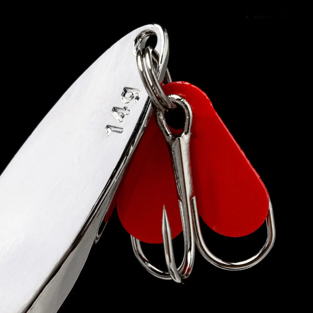 5pcs Metal Jig Spoon Spinner Fishing Lure with Fishing Tackle Box Kit Spinner Bait Artificial Bait for Fishing