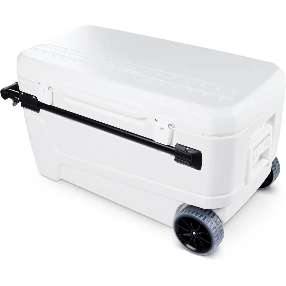 Wheeled 110Qt Insulated Cooler with Hard Shell for Outdoor Adventures