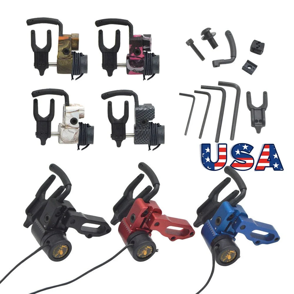 Right Hand Arrow Rest Aluminium Alloy Compound Bow Arrow Rest Adjustable for Archery Bow Hunting Shooting Target Accessories