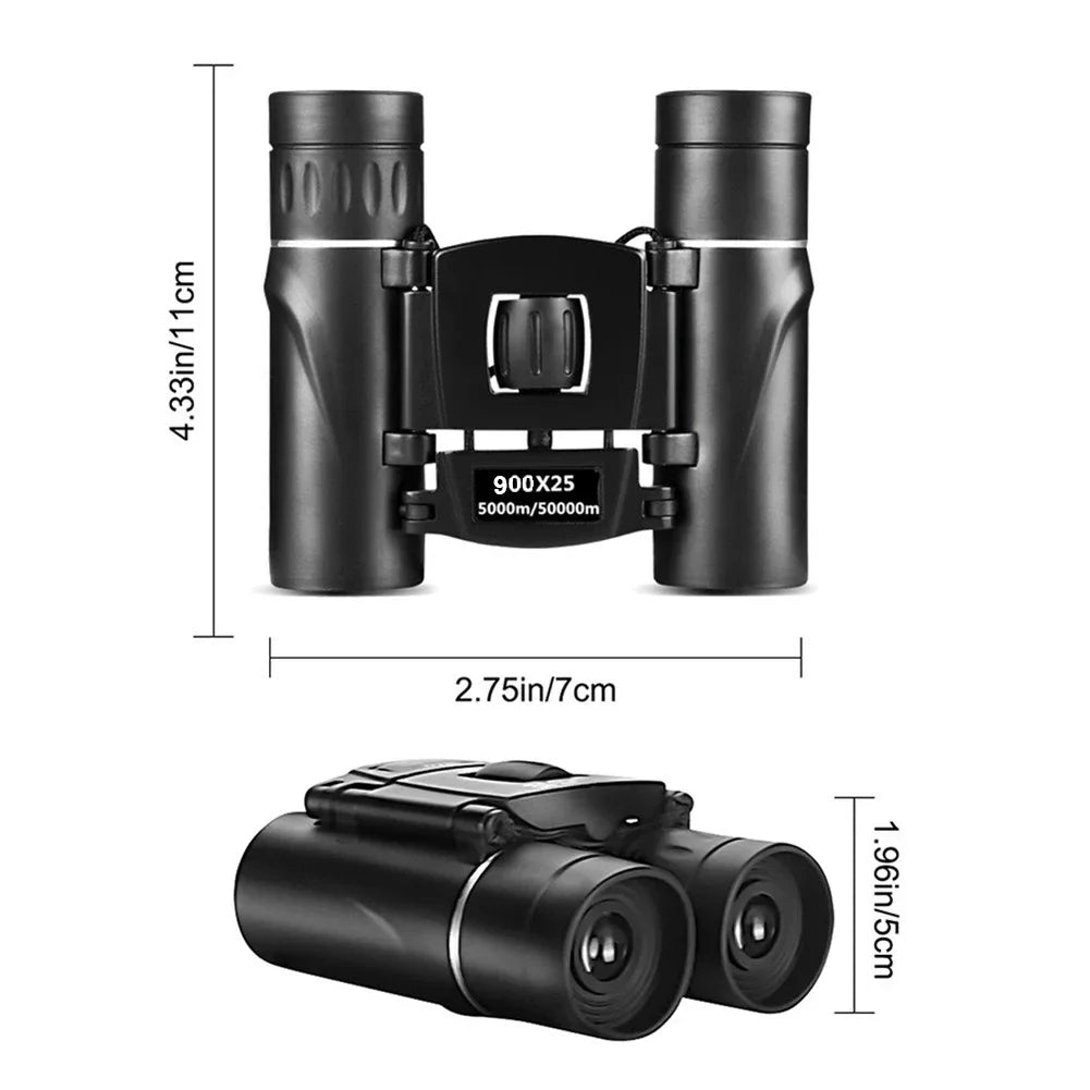 Powerful Long Range 900x25 BAK4 Binoculars Low Light Jumelles for Hunting Camping Outdoor Telescopes