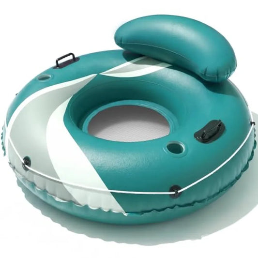 River Tube for Adults, Tube for River Floating, Heavy Duty River Tube for Beach Lake Rafting, River Floats with Mesh Bottom, Pu