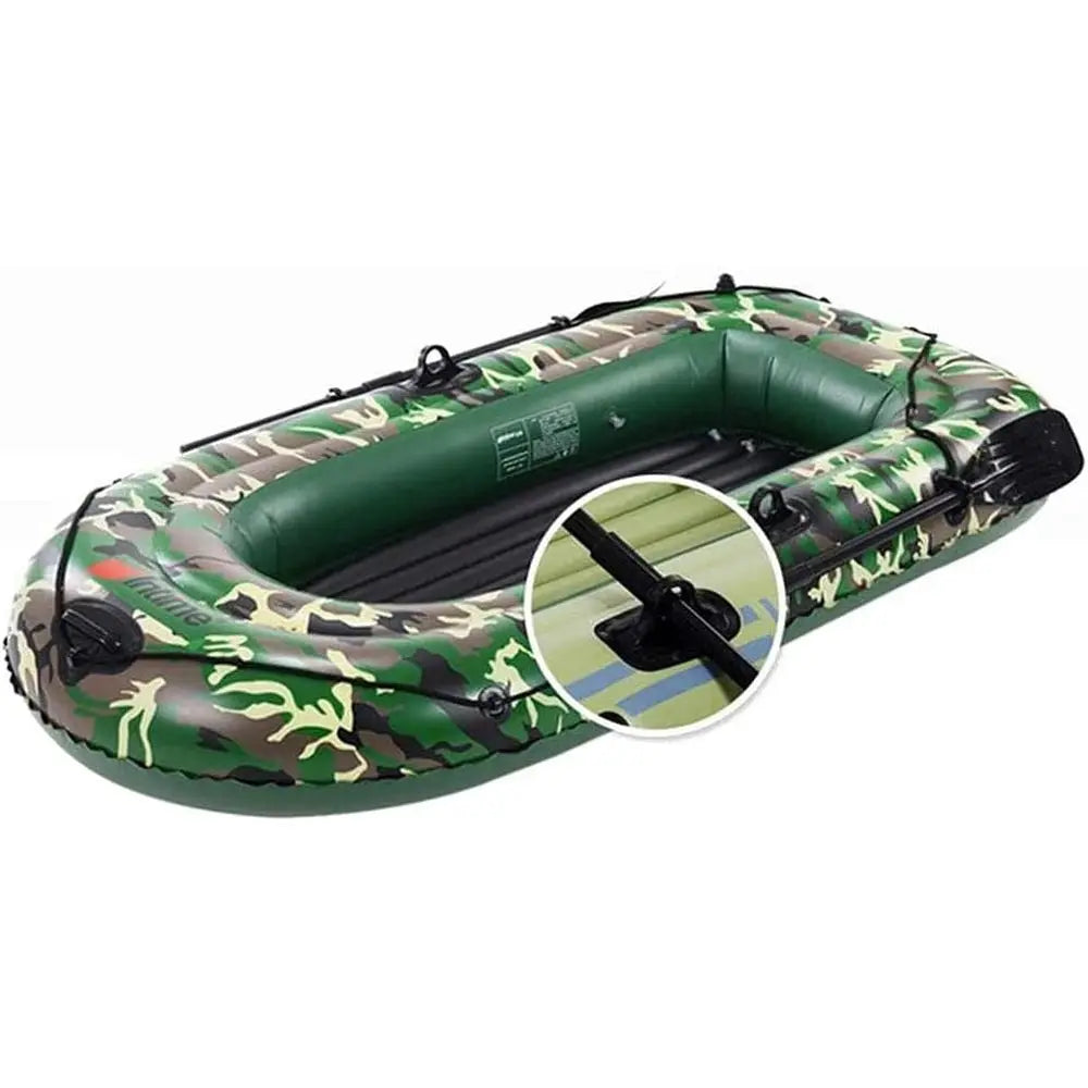 2-4 Person Inflatable Dinghy with Tear-Resistant Material for Rowing, Canoeing, and Kayaking Adventures