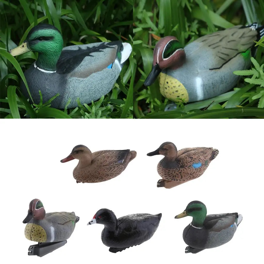 5 Types Realistic Lifelike Duck Figure Garden Decoy Floating Pond