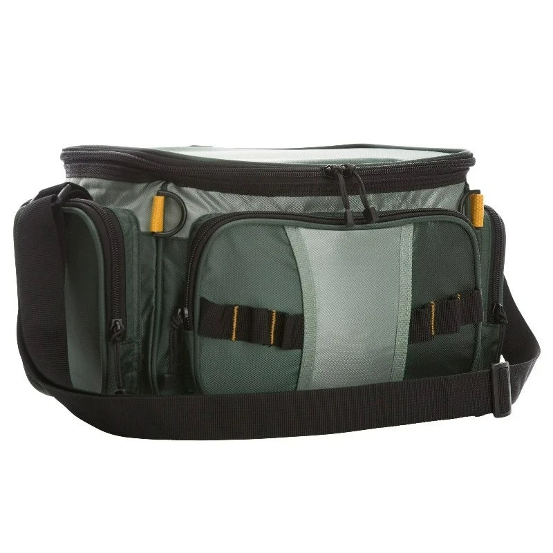 Soft-Sided Fishing Tackle Bag with 2 Medium Lure Boxes, Polyester