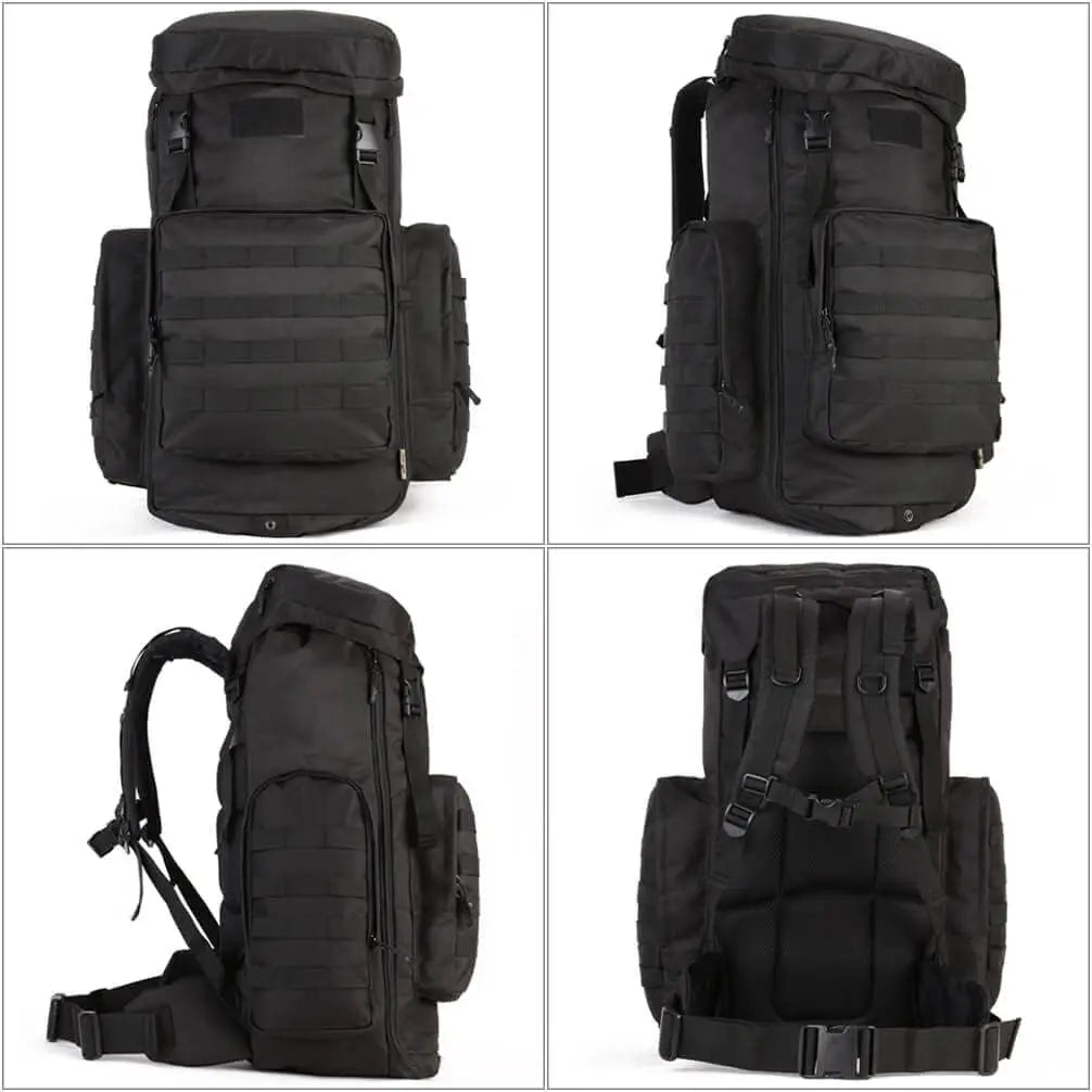 70L-85L Tactical Hiking Backpack, MOLLE Military Rucksack for Trekking & Camping