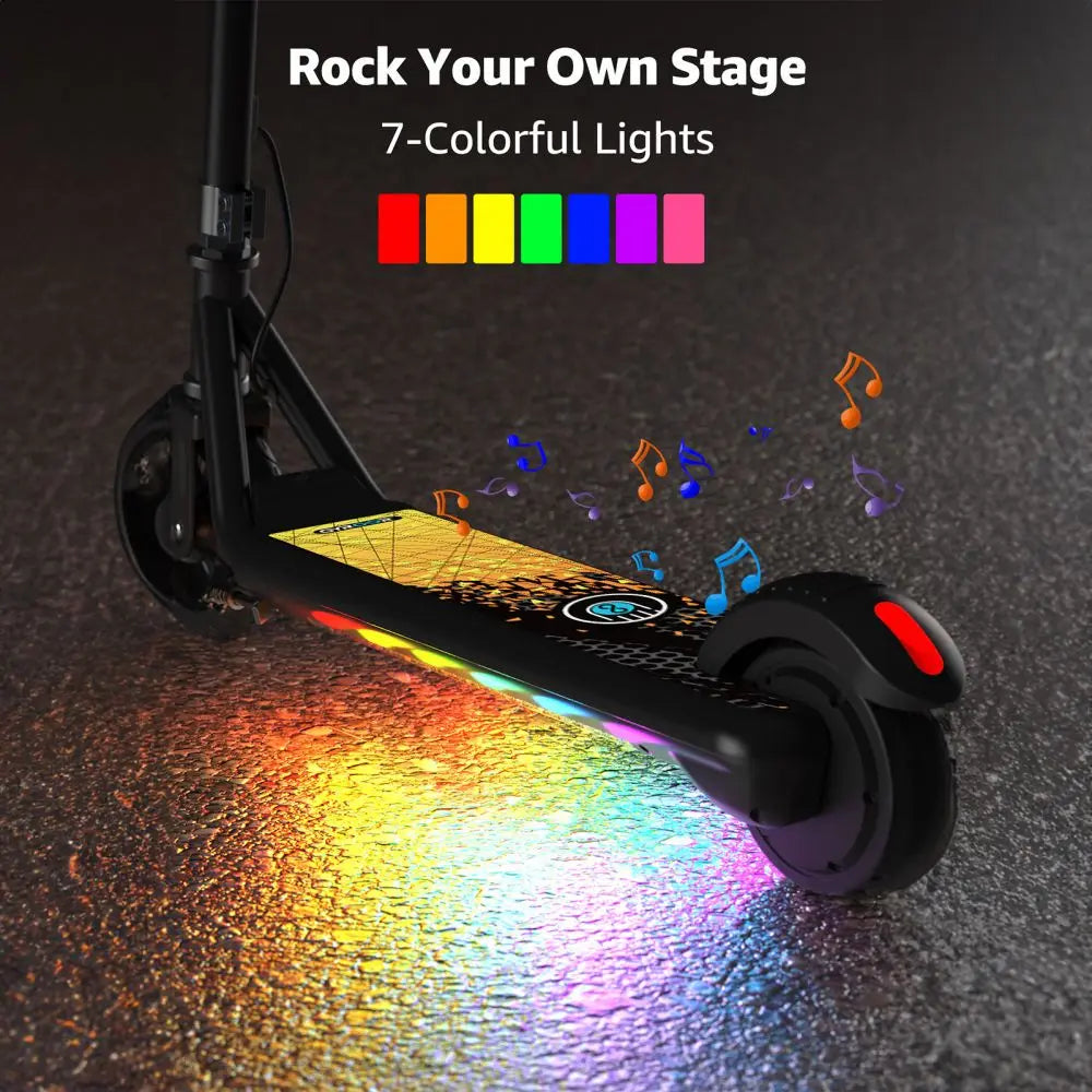 Gyroor H30Max Electric Scooter for Kids, LED Dispaly, 150W Powerful Motor, Dual Brake System, Adjustable Height and Speed