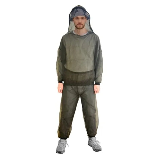 Mosquito Suit Bug Net Pants and Jacket with Hood Full Body Bug Suit for Gardening and Outdoor Protection from Bugs Flies Gnats