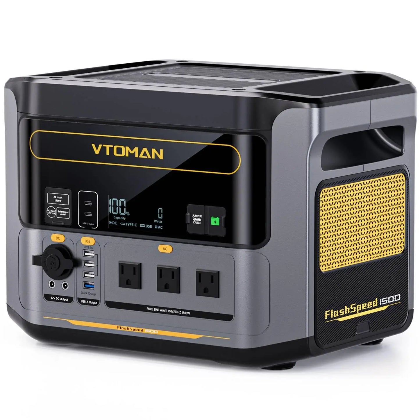 FlashSpeed 1000 Portable Power Station, 828Wh LiFePO4,1000W Output | Expandable To 2376Wh, 1H Fast Charge (0-80%)