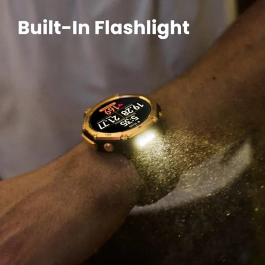 T-Rex 3 Pro Outdoor Smart Watch 48mm Sapphire AMOLED Display Ti Bezel Dual Band GPS Offline Maps 25 Days Battery Built-in Flash