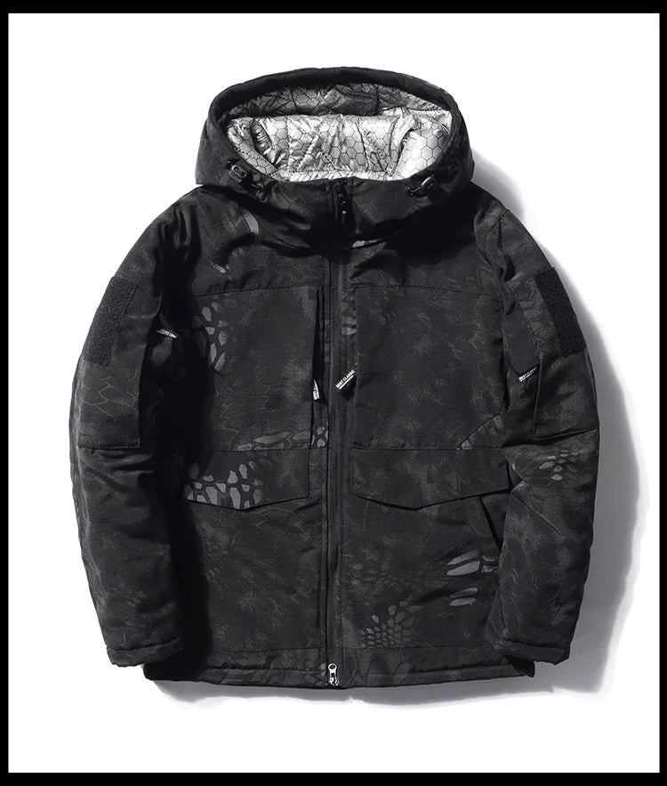 Men's Tactical Camouflage Softshell Hoody Jacket Waterproof Outdoor Hiking Camping Bomber Style for Active Wear