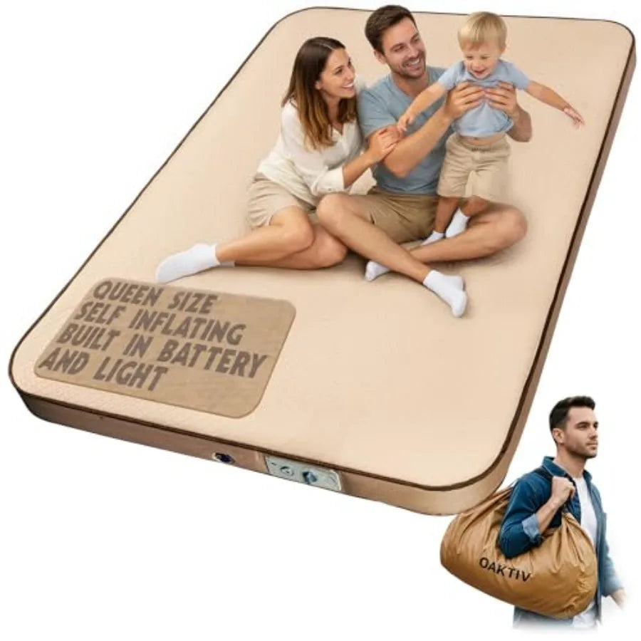 Self-Inflating Camping Sleeping Pad 4 Wandermate Memory Foam Air Mattress for Backpacking Car Camping Tents Compact and Durable