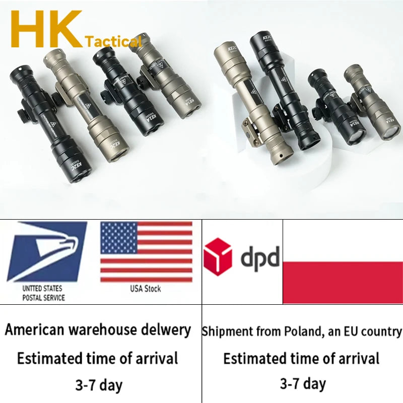 SF M600 M300 Series Tactical Flashlight M600B M300B LED White Light Fit 20MM Rail Rifle Scout Light 500 LM Outdoor Flashlight