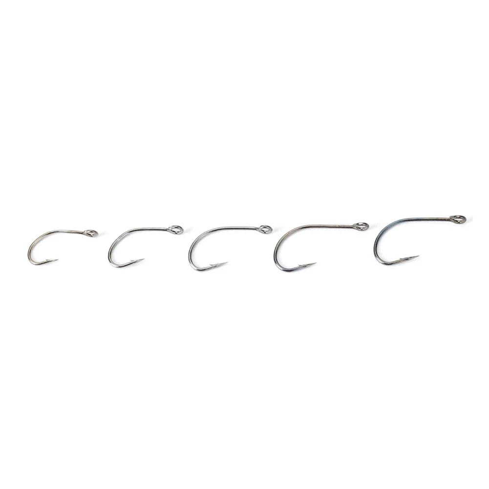 100Pcs Barbed FishHooks High Carbon Steel Carp Fishhook Fishing Barbed Hooks for Freshwater Saltwater Fishing Accessories