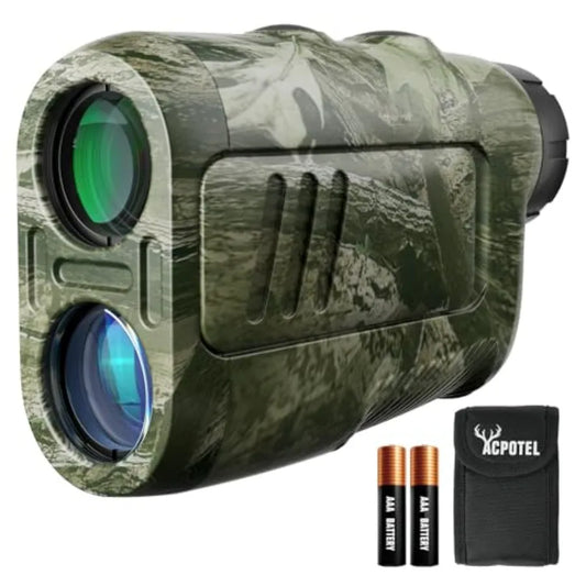 Precision Laser Range Finder for Hunting and Durable Use 6X Magnification 0.5yd Accuracy 656/1200Yd Range Rain Fog Mode 0.3s In