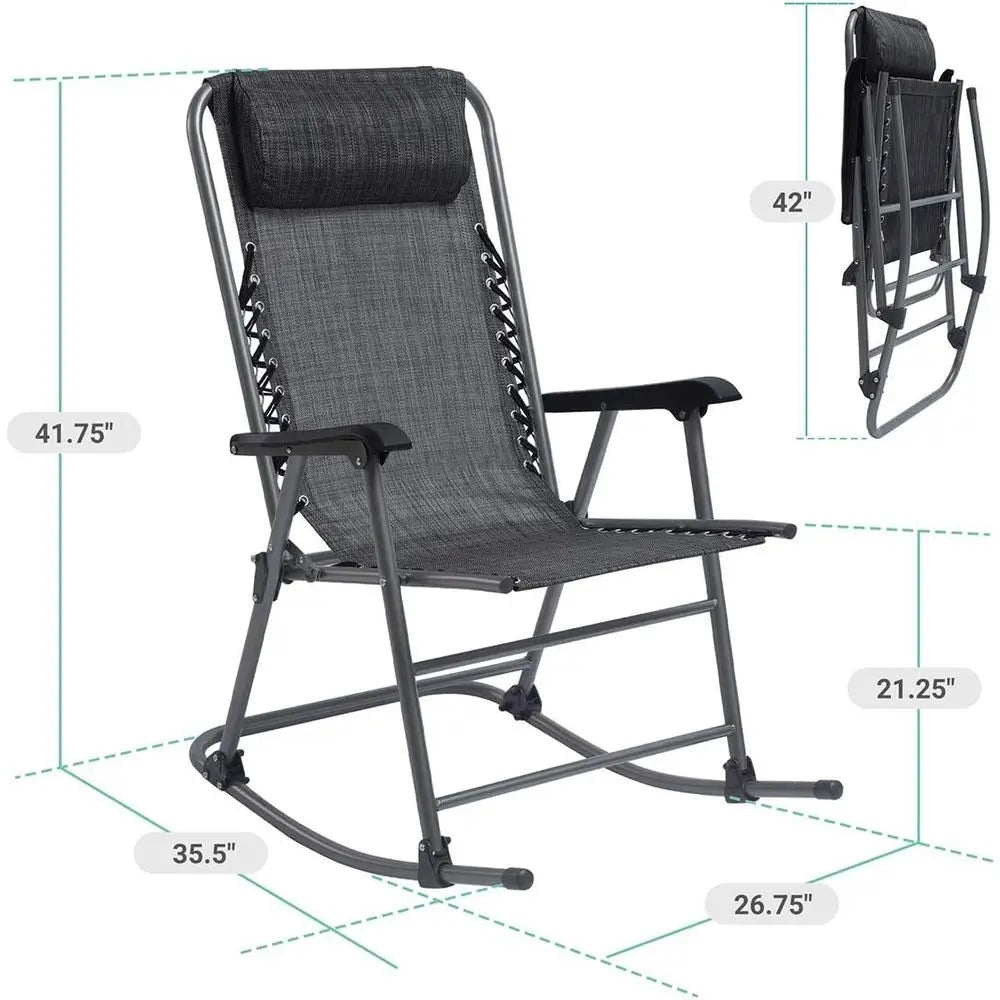 Patio Rocking Chairs Zero Gravity Mesh Lawn Recliner, Outdoor Portable olding Chairs or Camping, ishing and Beach