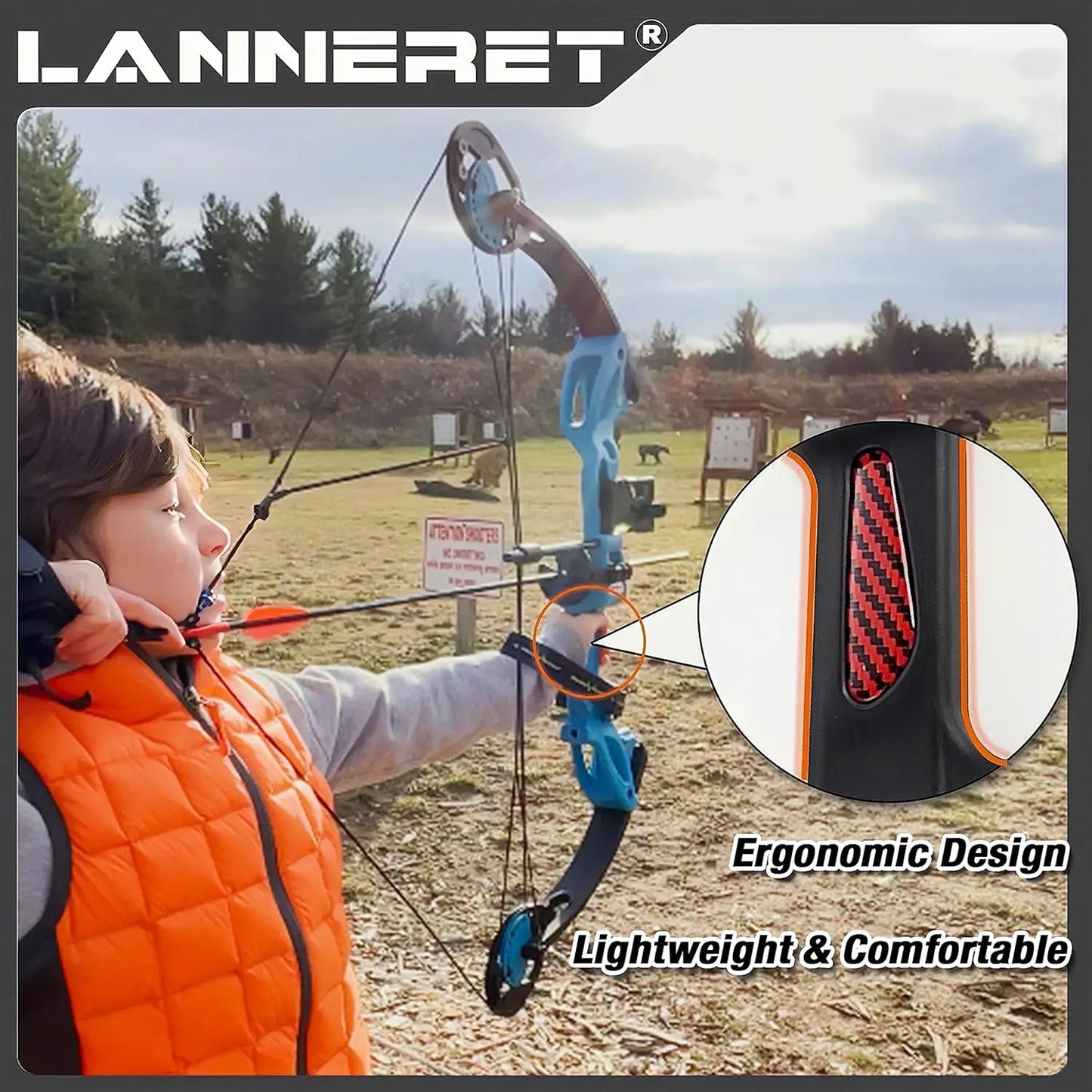 Compound Bow and Archery Sets - Right Hand Archery Compound Bows 15-29 lbs Draw Weight Adjustable for Youth and Beginners，Huntin