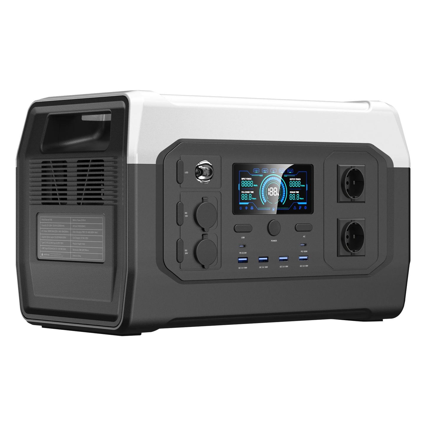 CTOLITY XP1000 SP200N RV Camping1800W Portable Power Station 320000mAh Solar Generator With 200W Solar Panel Foldable Portable