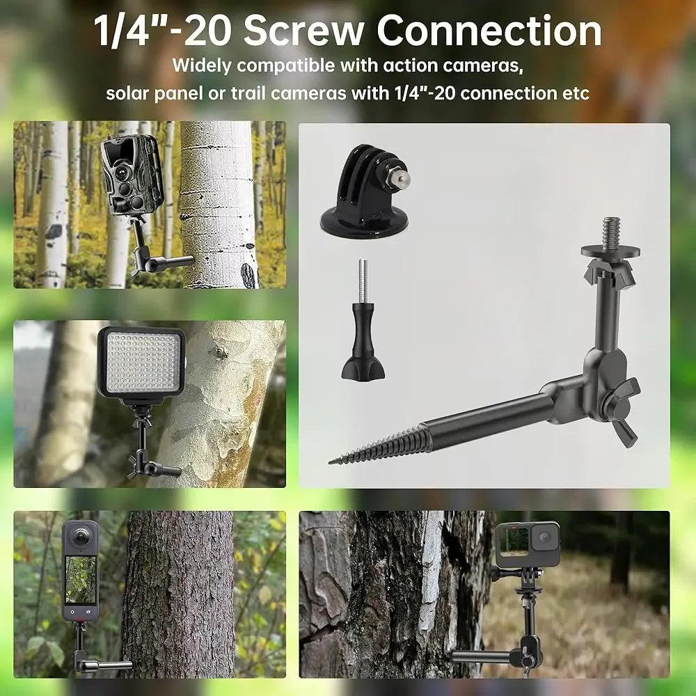 Trail Camera Mount, Trail Cam Mounts, Tree Hunting Accessory, 360° Rotatable Game Camera Holder with 1/4\-20 screw