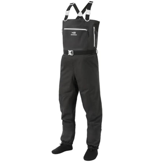Fly fishing and hunting chest wader, lightweight breathable nylon, olive green, quick-dry and reinforced seams