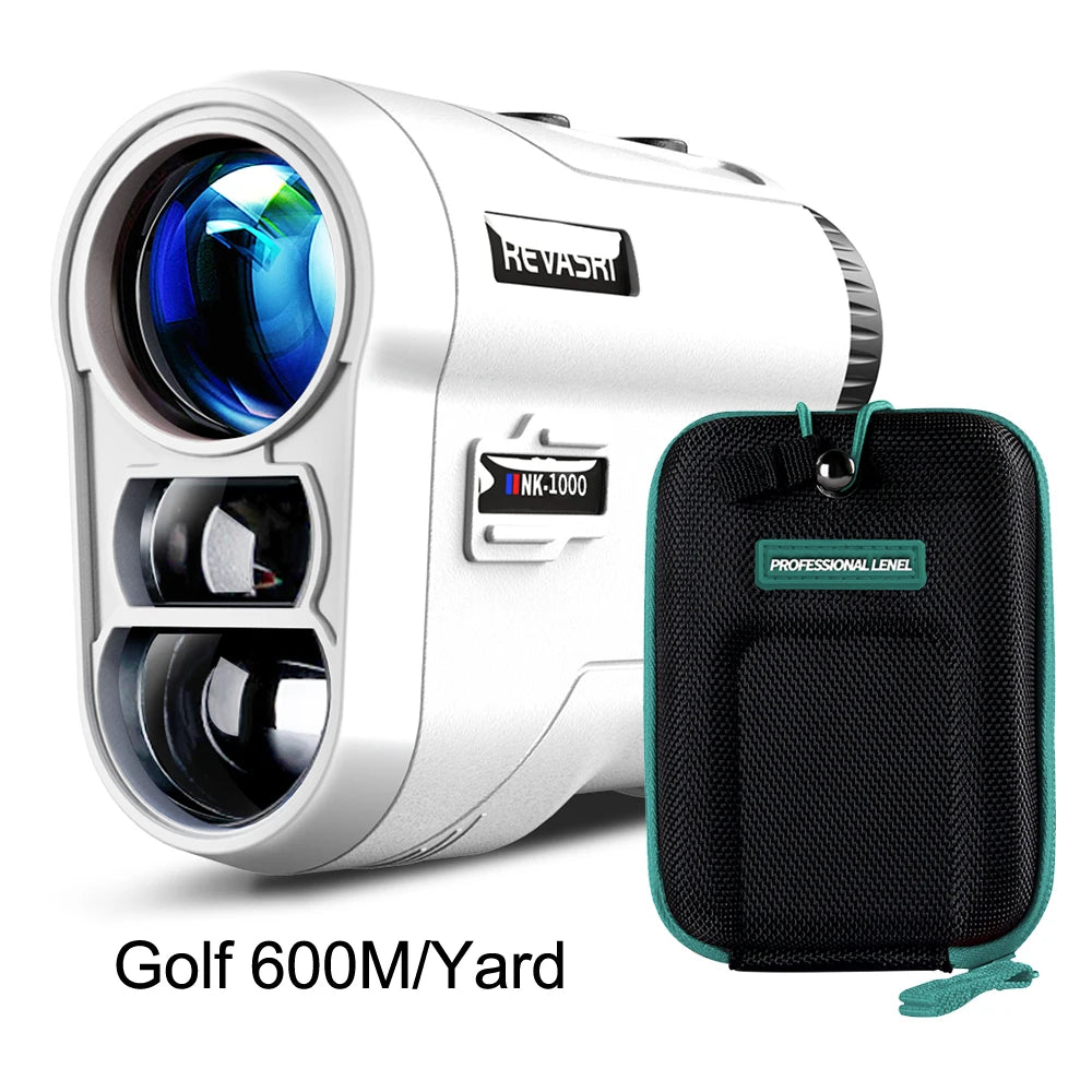 REVASRI Golf Laser Rangefinder 600M Telescope with Flag-Lock Slope Pin Distance Meter for 1000M Camouflage Hunting Monocular