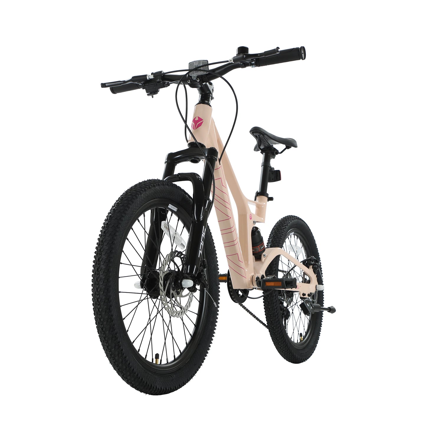 AIVA KNIGHT SUS20 20 Inch City Bike, 7-Speed Commute Bicycle for Teens & Adults, Full Suspension, Lightweight Magnesium Alloy Frame, Front & Rear Disc Brakes