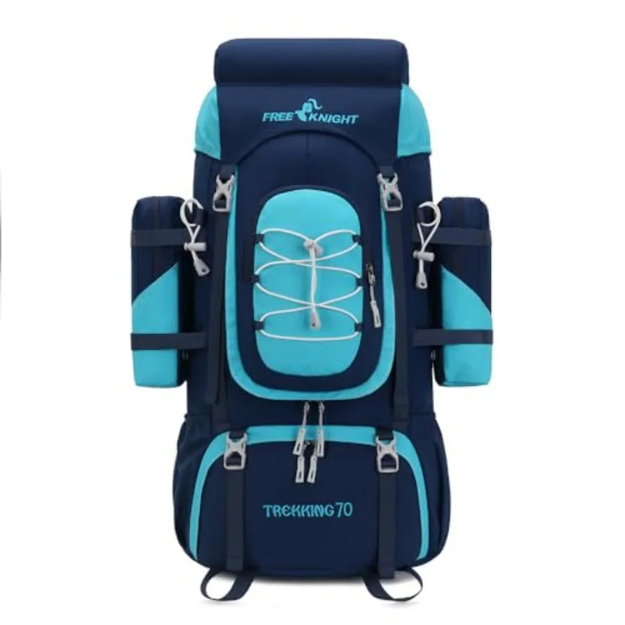 70L 65+5 Waterproof Hiking Camping Backpack with Rain Cover, Outdoor Sport Travel Daypack for Climbing Touring