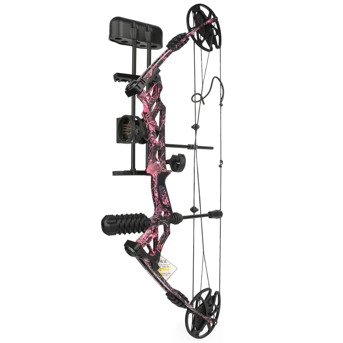 Adjustable Compound Bow with Arrows 30-70lbs 80% Let-off 320FPS High-Strength Alloy Riser for Archery Hunting Shooting Target Practice Outdoor Sports Accessories