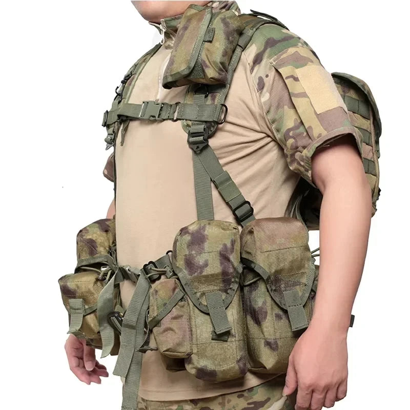 Cosplay Set Russian SMERSH M1 Tactical Vest Chest Rig AT Green/FG Set Assembled