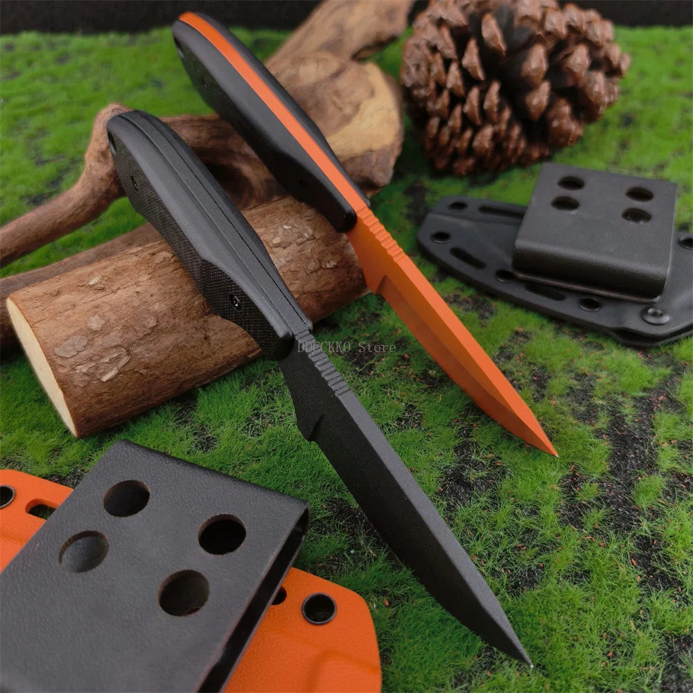 Multi-functional Outdoor Practical Straight Knife Full Tang 8Cr13Mov Fixed Blade G10 Handle with Sheath Camping Hiking Fishing Essential Tool