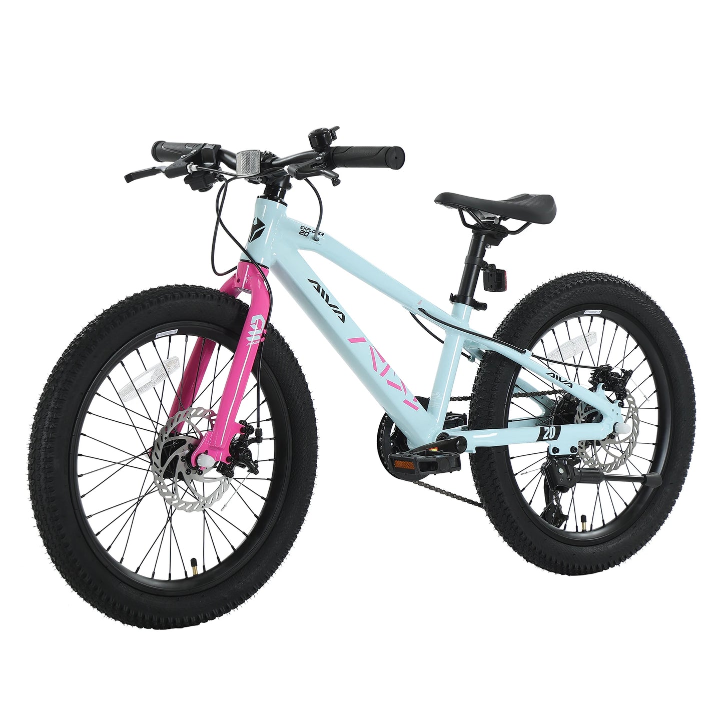 AIVA EXPLOPER-20 Kids Bicycle, 20 Inch Wide Tires, 7 Speed Children's Bike for Boys & Girls, Lightweight Aluminum Frame, Front and Rear Disc Brakes