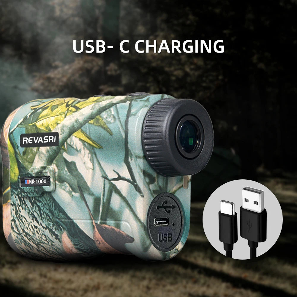 REVASRI 6x 1000M Laser Rangefinder for Hunting,  with Horizontal Vertical distance Speed and Scan Modes,Range Finder Monocular