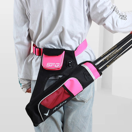 Oxford Archery Arrow Bags 3 Tubes Waist Hanging Carrying Storage Pocket Holders Professional Archery Arrow Organizer Bag