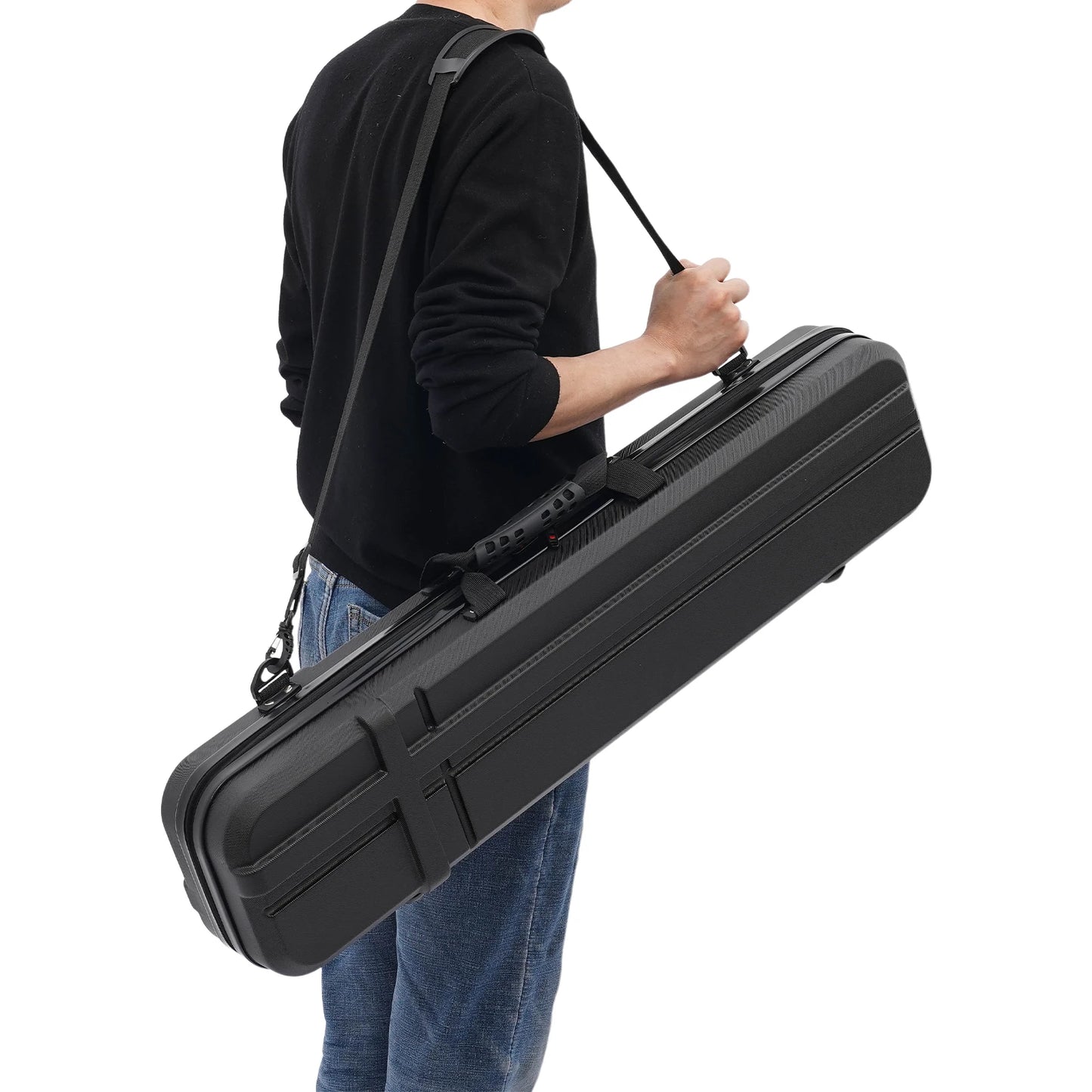 Recurve Bow Case with Handle, Hard Shell Travel Case for Recurve Long Bow, Sponge Padding Multi-Compartment Storage