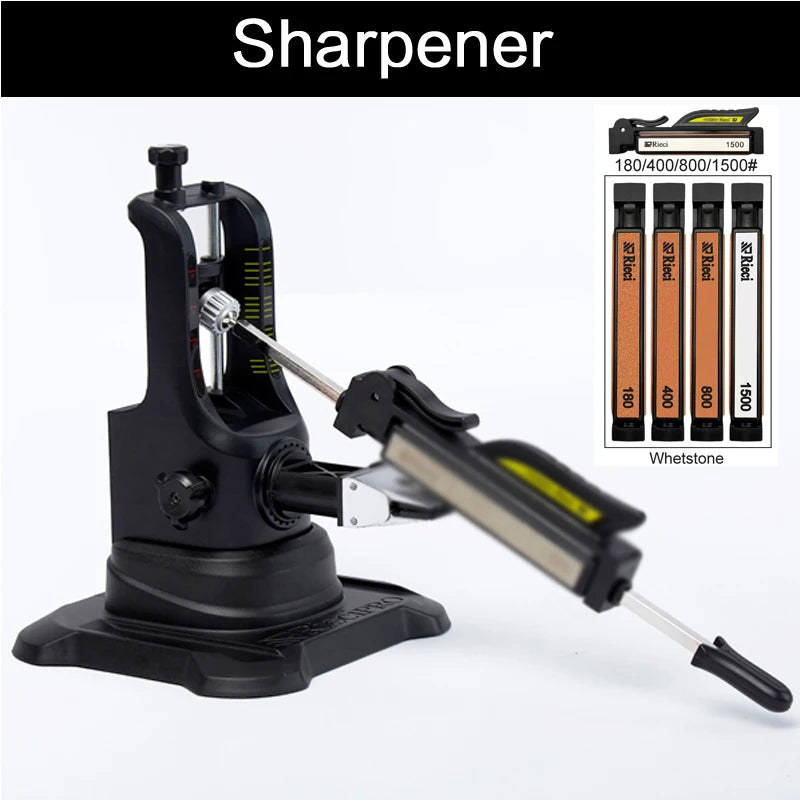 Rieci Professional Fixed Angle Knife Sharpener Diamond Sharpening Stone Kitchen Knife Sharpening Blades Auxiliary Tool System