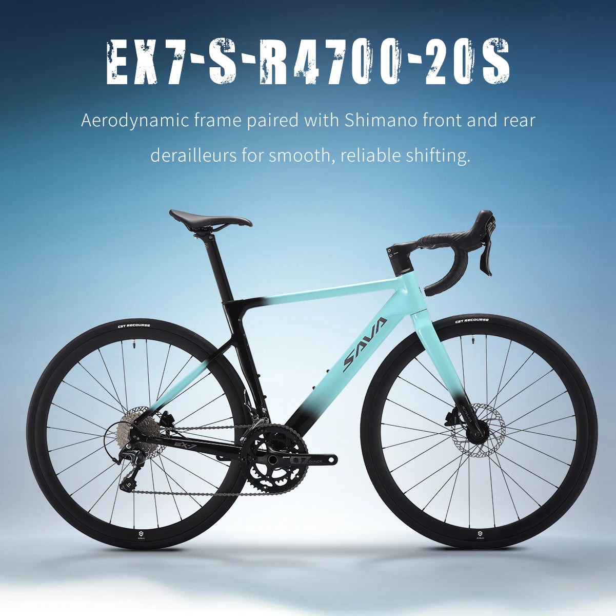 2026 New SAVA EX7‑S‑R4700 Complete Road Bike, Aluminum Frame With Carbon Fork, Shimano TIAGRA R4700 20‑Speed, 700C Hydraulic Disc Cyclocross Bicycle For Adult