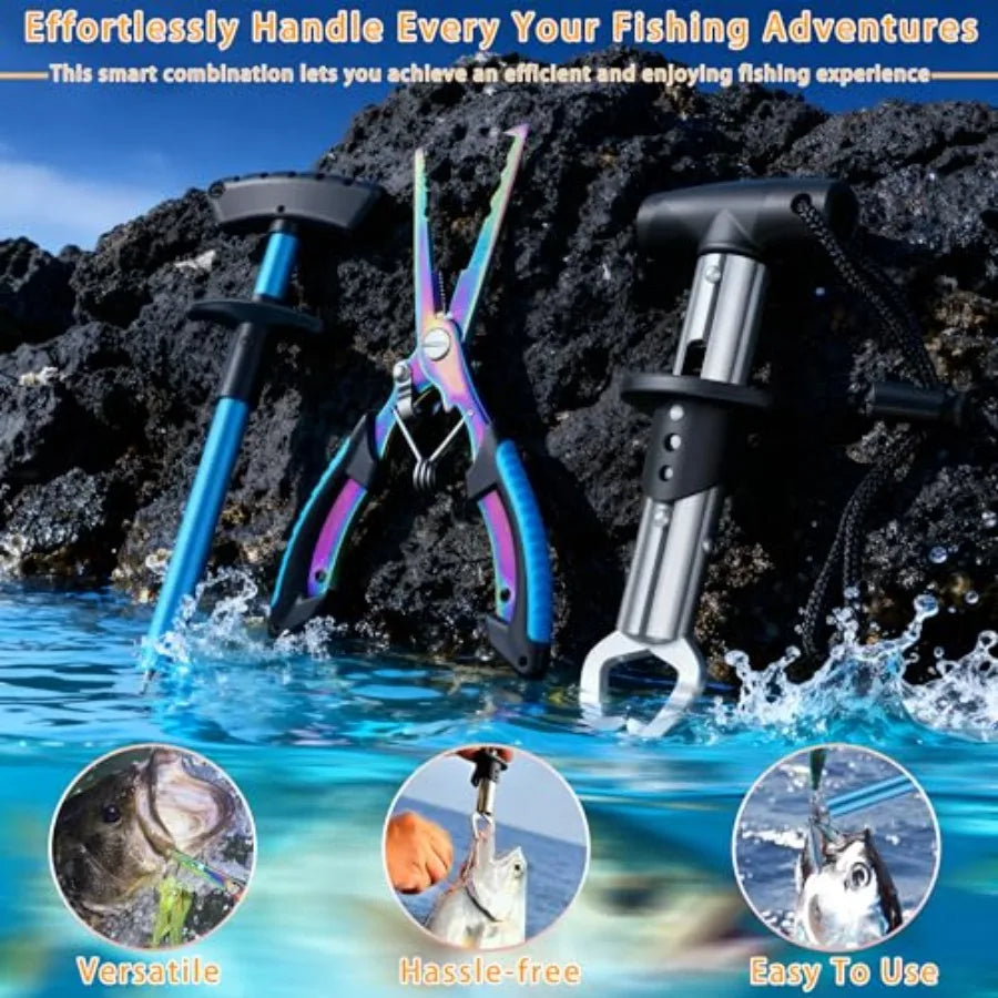 Fishing Backpack with Tackle Boxes and Rod Holder, Cooler, 30L Large Tackle Bag with Fishing Gear Lures Kit, Waterproof Bottom