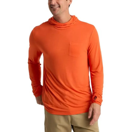 Men's Lightweight Hoodie - UPF 20+ Sun Protection Hoodie for Men - Breathable Long Sleeve Sun Shirt for Fishing
