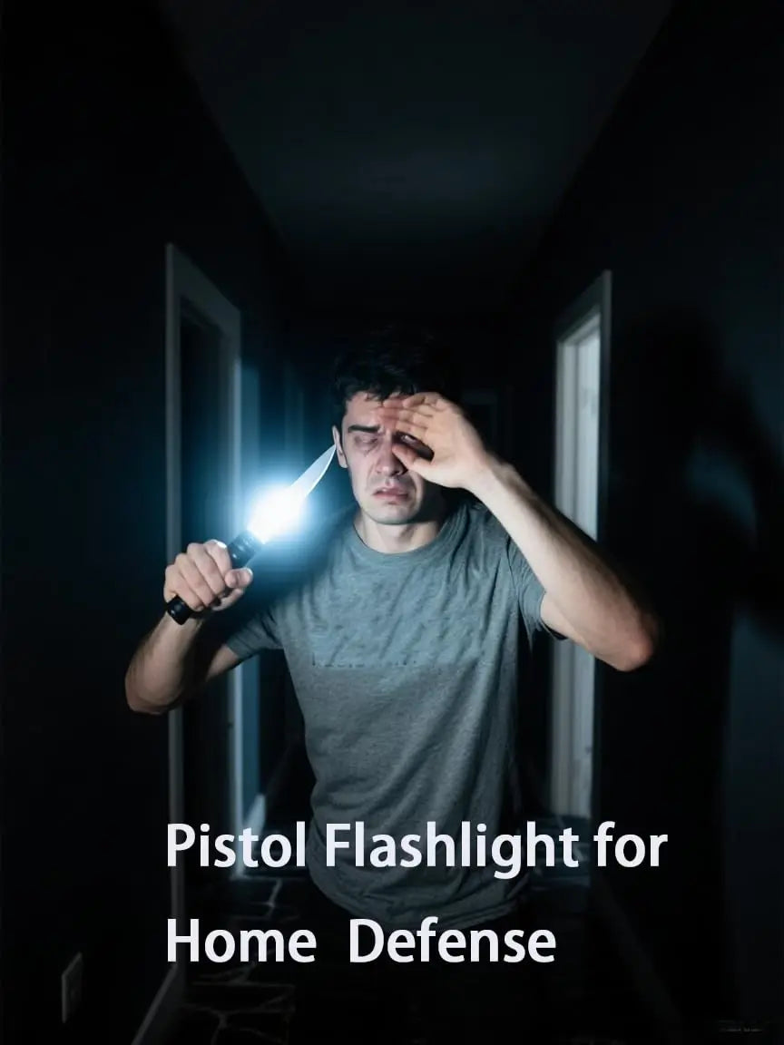 2000 Lumen Pistol Light with Quick Release, Magnetic Rechargeable Pistol Flashlight with Adjustable Slide Rail, Picatinny Flashlight with Strobe Mode for Home Defense, Hunting