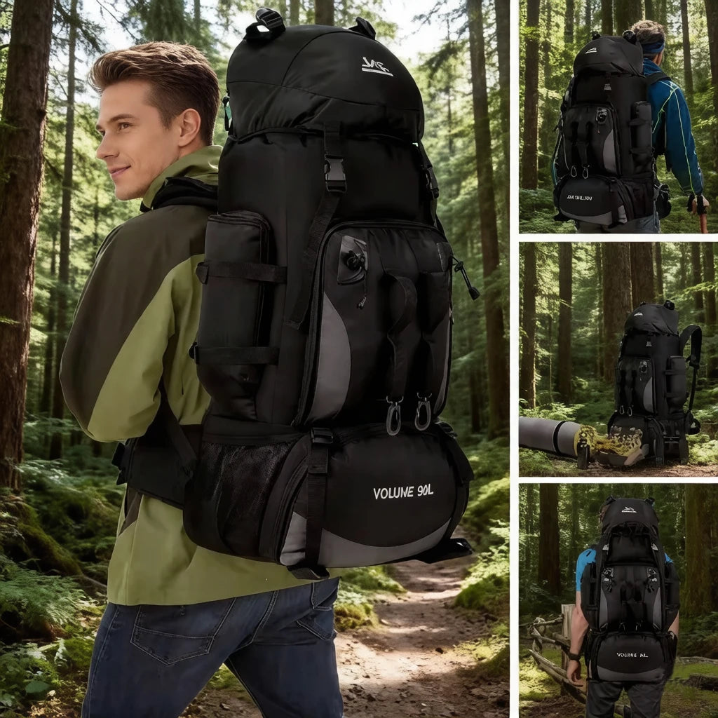 90L Waterproof Hiking Backpack Camping Rucksack Large Capacity Travel Outdoor Sports Bag for Trekking Backpacking and Adventure