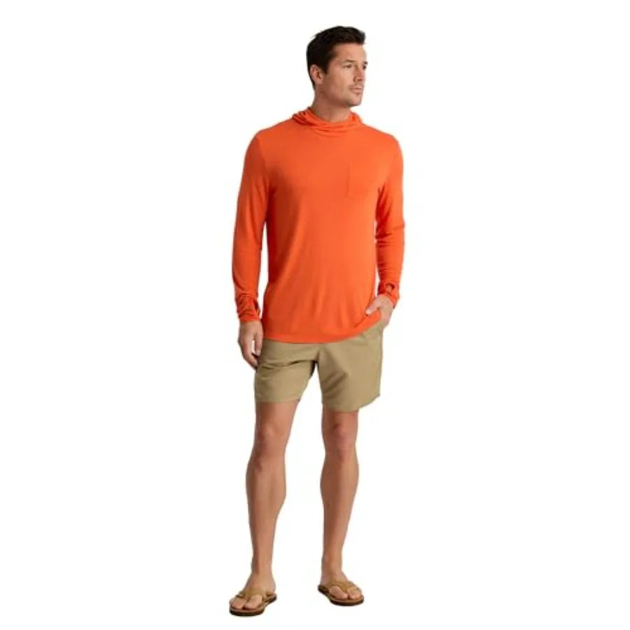 Men's Lightweight Hoodie - UPF 20+ Sun Protection Hoodie for Men - Breathable Long Sleeve Sun Shirt for Fishing