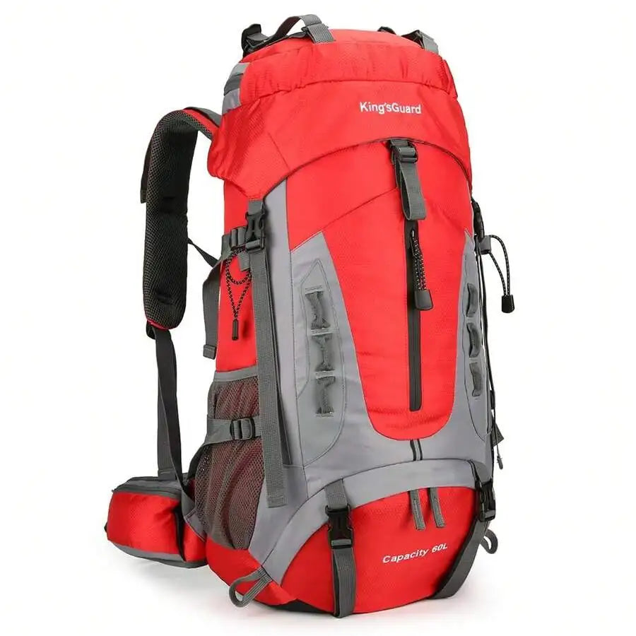 60L Lightweight Waterproof Hiking Backpack With Rain Cover Large Travel Camping Backpack For Adults