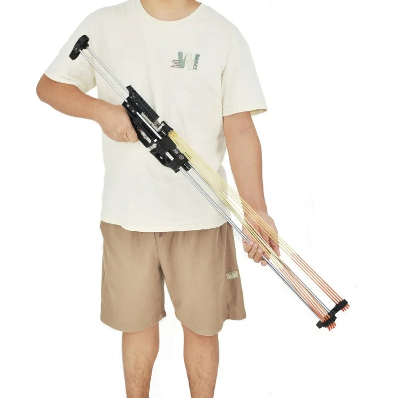 Powerful Slingshot Rifle For Adult  Hunting Catapult Mechanical Slingshot Portable Stretch Outdoor Long-Range Shooting With 5 Rubber Bands