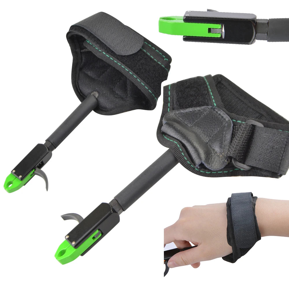 Compound Bow Release Aid Child Labor Saving Thumb Trigger Caliper Wrist Strap for Teen Hunting Shooting Practice