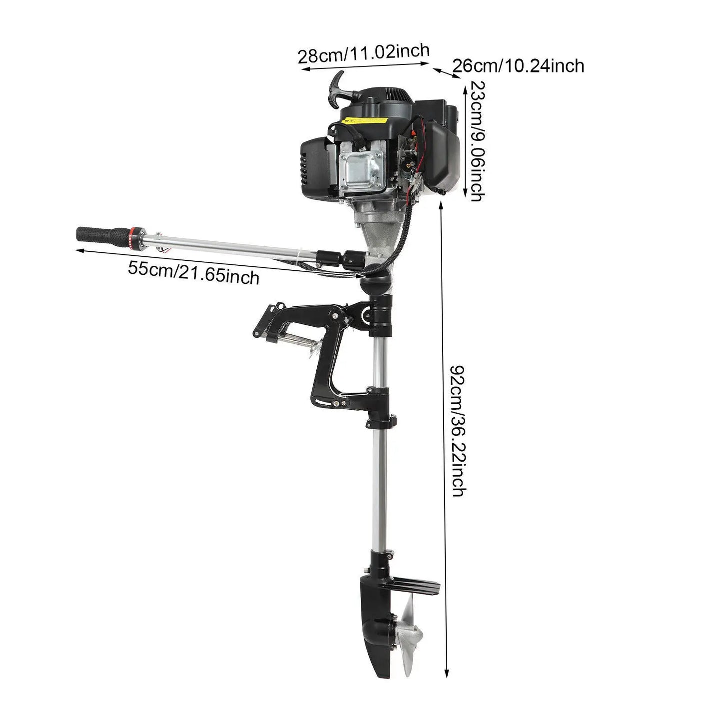 E-Start 7.5HP 4-Stroke Outboard Motor Superior Boat Engine Trolling Motor 144CC